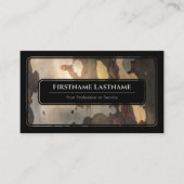 Elegan zwarte houten houtsenboom visitekaartje (Voorkant)