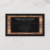 Elegan zwarte houten resten van hout visitekaartje (Achterkant)