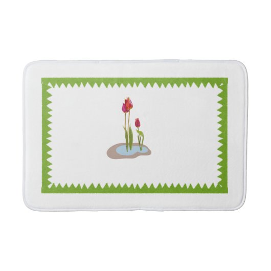 Elegance badmat – Classic Flower Design (Voorkant)