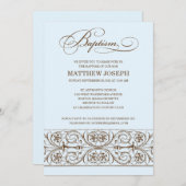 ELEGANCE | BAPTISME-INVITATIE KAART (Voorkant / Achterkant)