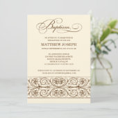 ELEGANCE | BAPTISME-INVITATIE KAART (Staand voorkant)