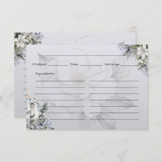 Elegance Basic Recept Kaart (Voorkant / Achterkant)