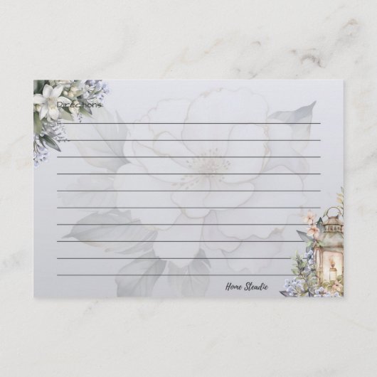 Elegance Basic Recept Kaart (Achterkant)