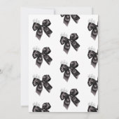 Elegance Black Bow Bridal Shower Kaart (Achterkant)