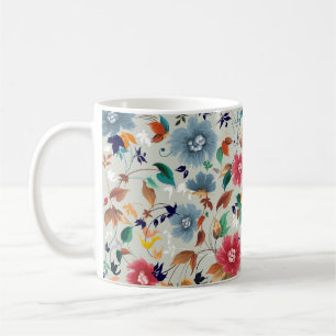 Elegance Blooms: bloemenrijke  achtergrond Koffiemok