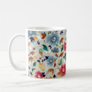 Elegance Blooms: bloemenrijke achtergrond Koffiemok