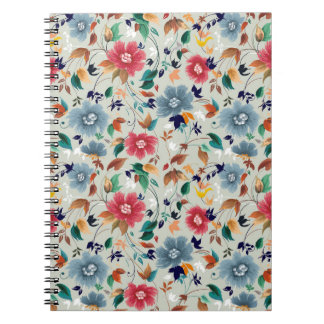 Elegance Blooms: bloemenrijke achtergrond Notitieboek