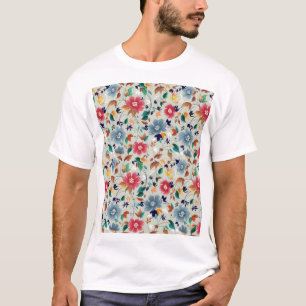 Elegance Blooms: bloemenrijke achtergrond T-shirt