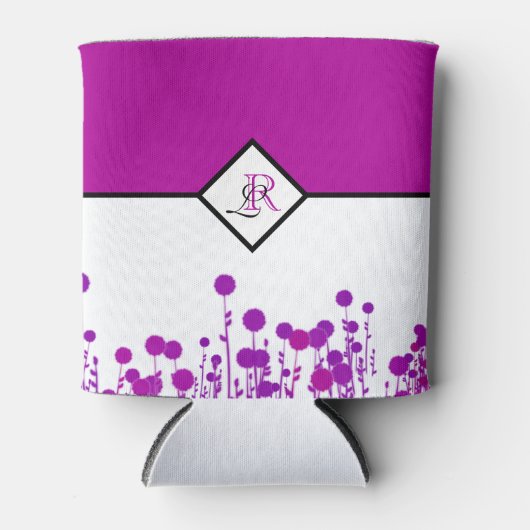 Elegance Blooms: gepersonaliseerd monogram Blikjeskoeler (Voorkant)