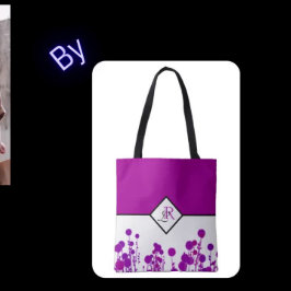 Elegance Blooms: Gepersonaliseerd Monogram Tas