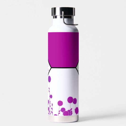 Elegance Blooms: gepersonaliseerd monogram Waterfles (Links)