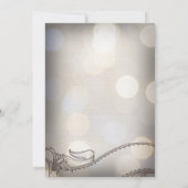 Elegance Bokeh Rustic Wedding Invitations Kaart (Achterkant)