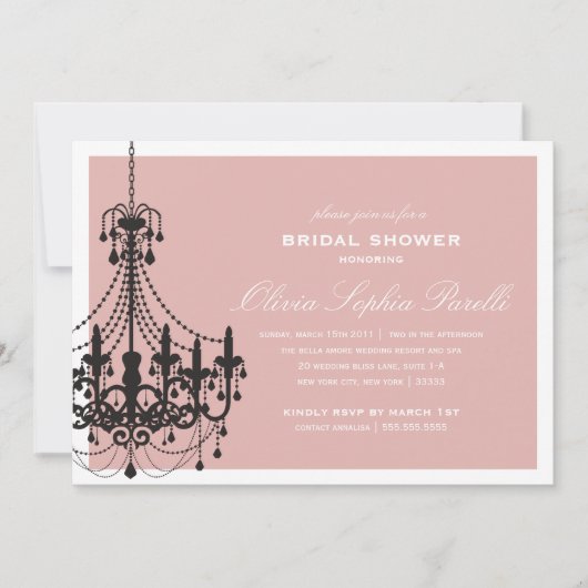 ELEGANCE | BRIDAL SHOWER INVITATION KAART (Voorkant)