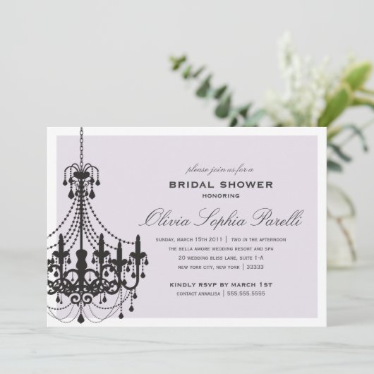 ELEGANCE | BRIDAL SHOWER INVITATION KAART (Staand voorkant)