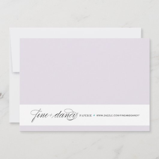 ELEGANCE | BRIDAL SHOWER INVITATION KAART (Achterkant)