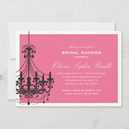 ELEGANCE | BRIDAL SHOWER INVITATION KAART (Voorkant)