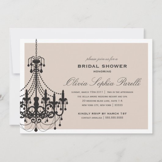 ELEGANCE | BRIDAL SHOWER INVITATION KAART (Voorkant)