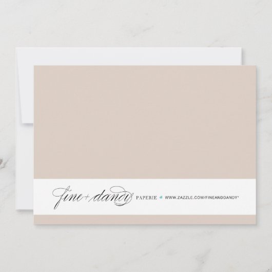 ELEGANCE | BRIDAL SHOWER INVITATION KAART (Achterkant)