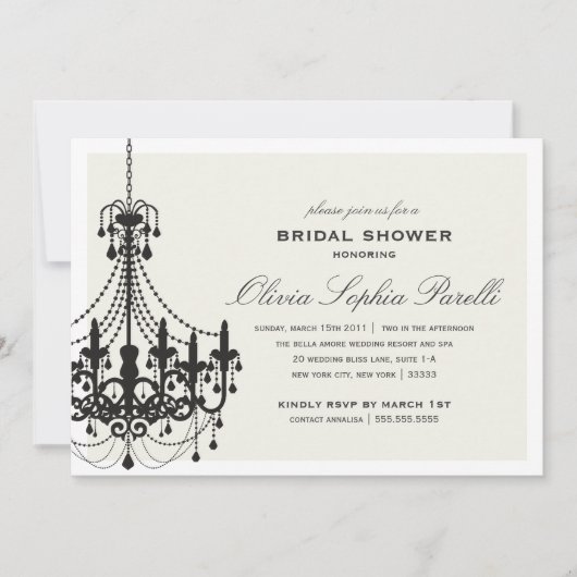 ELEGANCE | BRIDAL SHOWER INVITATION KAART (Voorkant)