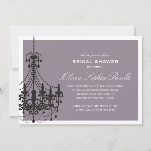 ELEGANCE | BRIDAL SHOWER INVITATION KAART (Voorkant)