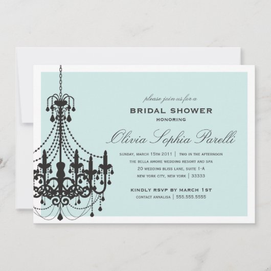 ELEGANCE | BRIDAL SHOWER INVITATION KAART (Voorkant)