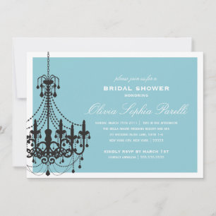 ELEGANCE   BRIDAL SHOWER INVITATION KAART