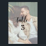 Elegance Calligraphy Script Faded Photo Weduwen Kaart<br><div class="desc">Het moderne en elegante ontwerp drukte het Moderne Aantal van de Lijst van de Bindende van de Foto van het Manuscript van Elegance het Moderne die van de Vlek van de Bouw van de Band die met jouw tekst kan worden aangepast en elke kaart van het lijstaantal aan uw kar,...</div>