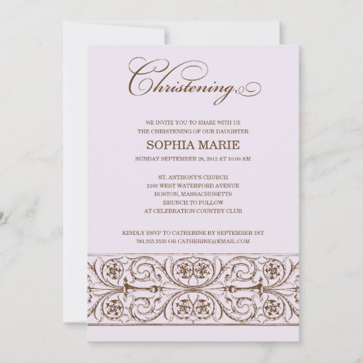 ELEGANCE | CHRISTENINVITATIE KAART (Voorkant)