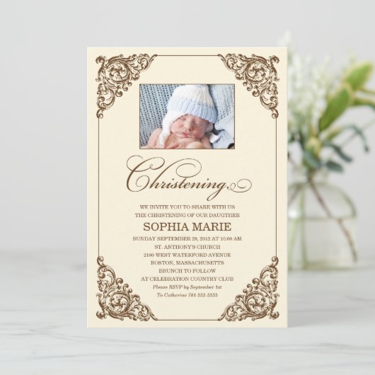  ELEGANCE  | CHRISTENINVITATIE KAART (Staand voorkant)