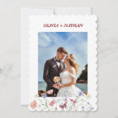 Elegance: Classic Floral Wedding Save The Date Kaart (Achterkant)