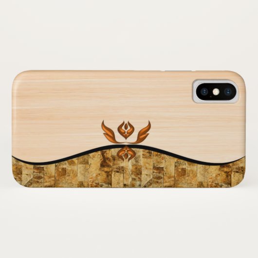 Elegance Classic in Brown iPhone Case (Achterkant (horizontaal))