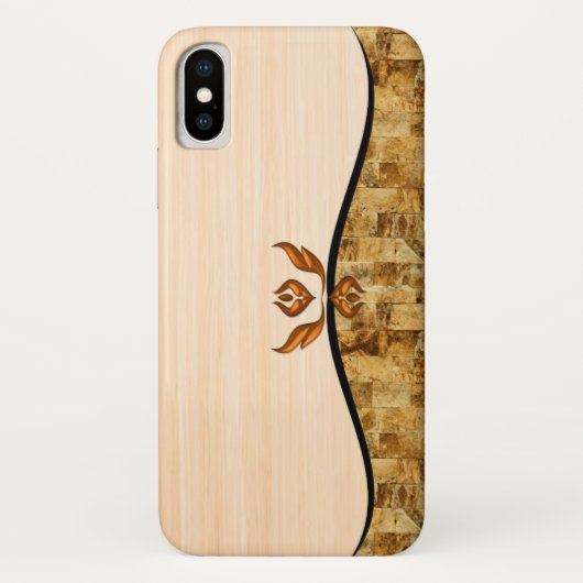 Elegance Classic in Brown iPhone Case (Achterkant)