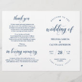 Elegance Classy Wedding Ceremony Foldable Program (Voorkant)
