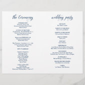 Elegance Classy Wedding Ceremony Foldable Program (Achterkant)