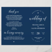 Elegance Classy Wedding Ceremony Foldable Program (Voorkant)