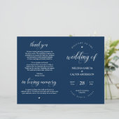 Elegance Classy Wedding Ceremony Foldable Program (Staand voorkant)