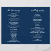 Elegance Classy Wedding Ceremony Foldable Program (Achterkant)