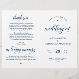 Elegance Classy Wedding Ceremony Foldable Program
