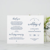 Elegance Classy Wedding Ceremony Foldable Program (Staand voorkant)