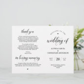 Elegance Classy Wedding Ceremony Foldable Program (Staand voorkant)