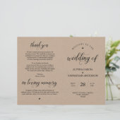 Elegance Classy Wedding Ceremony Foldable Program (Staand voorkant)