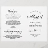 Elegance Classy Wedding Ceremony voudable Program (Voorkant)