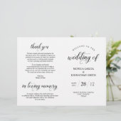 Elegance Classy Wedding Ceremony voudable Program (Staand voorkant)