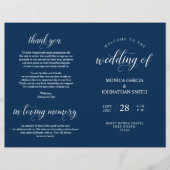 Elegance Classy Wedding Ceremony voudable Program (Voorkant)