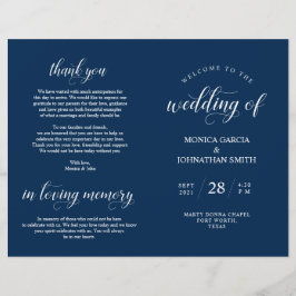 Elegance Classy Wedding Ceremony voudable Program