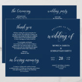 Elegance Classy Wedding Ceremony voudable Program (Voorkant / Achterkant)