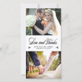 Elegance collage bruiloft dank u fotokaart bedankkaart (Voorkant)