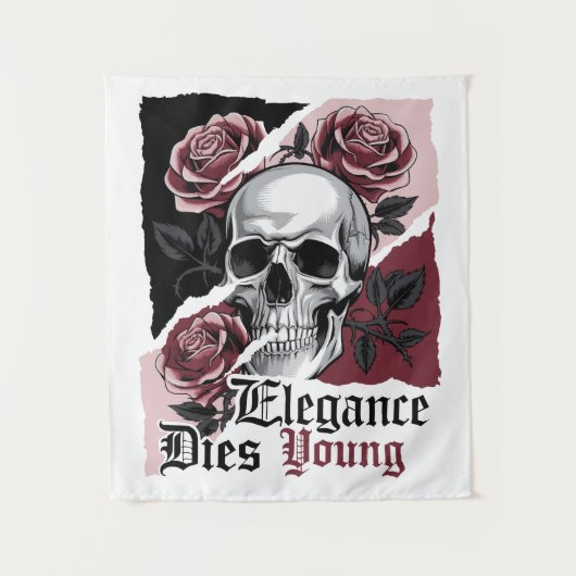 Elegance Dies Young - Schoonheid en sterfelijkheid Wandkleed (Voorkant)