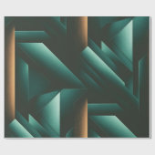 Elegance donker geometrisch patroon cadeaupapier (Vlak)