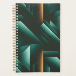 Elegance donker geometrisch patroon planner
